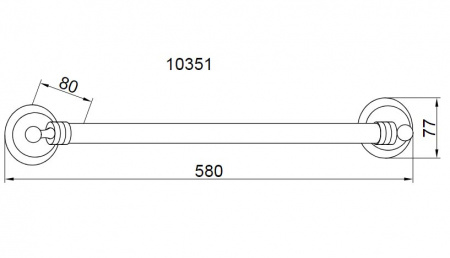 Полотенцедержатель Boheme Hermitage Gold 10351 фото