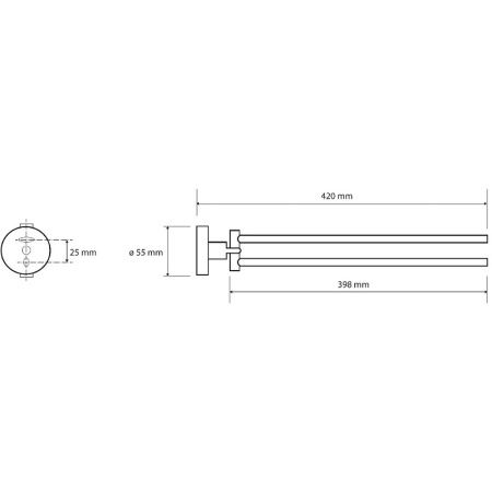 Полотенцедержатель поворотный Bemeta White 104204194 белый матовый фото