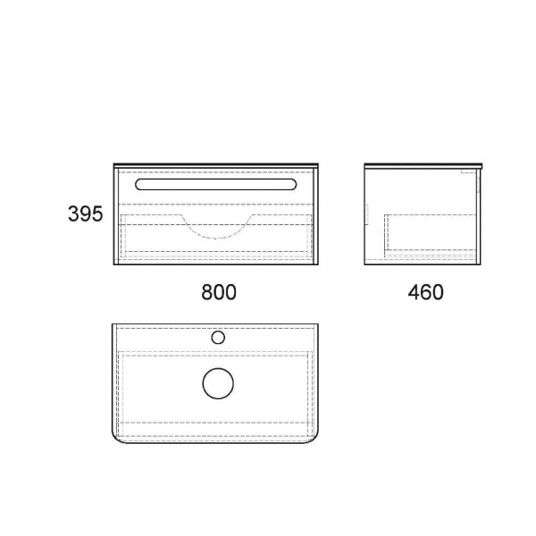 Тумба под раковину OWL 1975 Als OW09.01.00 фото