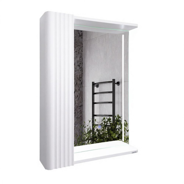 Зеркало-шкаф с подсветкой Comforty Ангара-60 00-00020667 белый матовый фото
