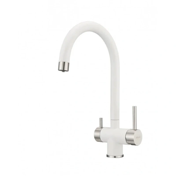 Смеситель для кухни под фильтр Milacio Ultra Vicar MCU.554.WH белый фото