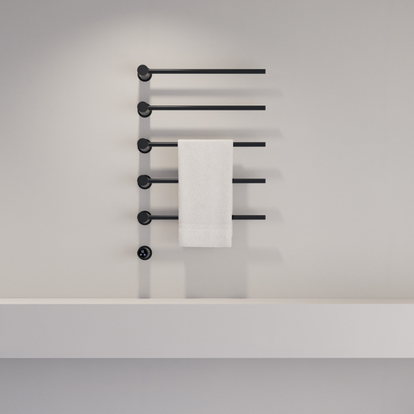 Электрический полотенцесушитель Abber Charme AH4005MB черный матовый фото