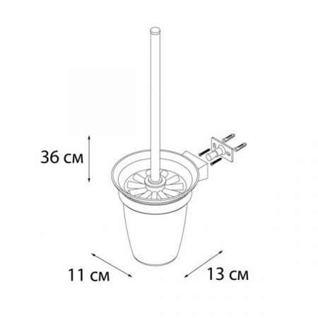 Ершик для унитаза Fixsen Trend FX-97813 черный фото