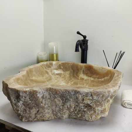 Накладная раковина из оникса Erozy Sunset EO-00441 (54*57*15см) фото