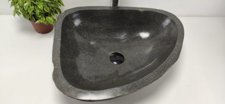 Накладная раковина из речного камня RS0820 (53*45*15) фото