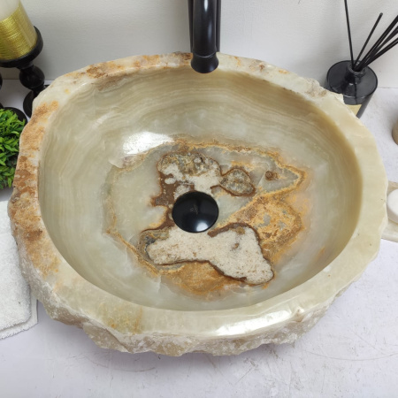 Накладная раковина из оникса Erozy Green EO-00771(45*40*15см) фото