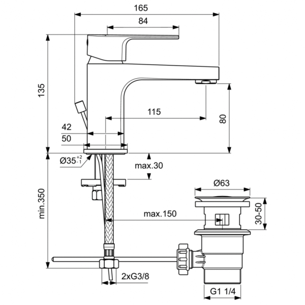 Смеситель для раковины Ideal Standard BC684AA фото