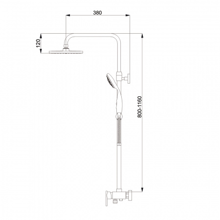 Душевая система (стойка) Raiber R0806 фото