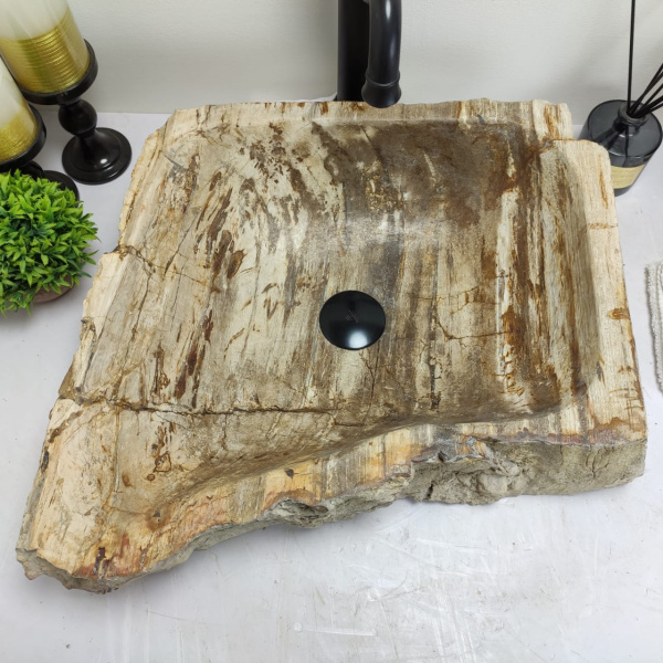 Накладная раковина из окаменелого дерева Fossil Basin OD-00430 (49*45*13) фото