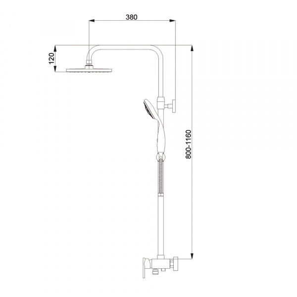 Душевая система (стойка) Raiber R0806 фото
