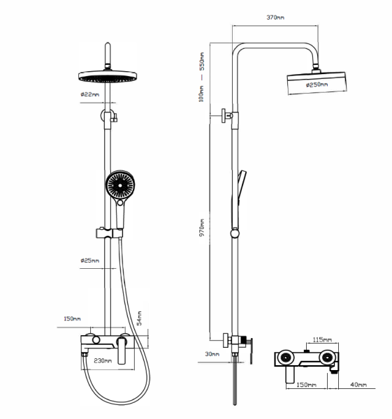 Душевая система Vincea VSFS-413CH хром фото