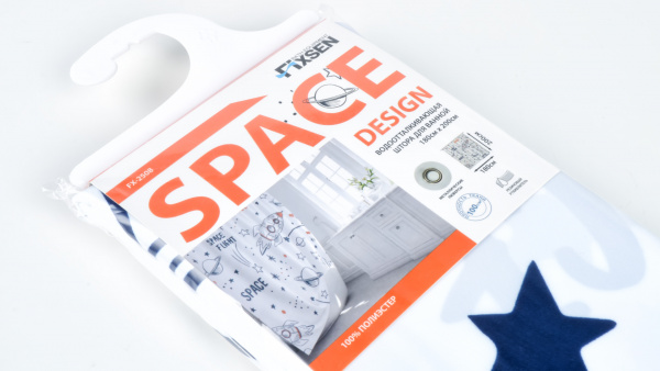 Текстильная шторка для ванны Fixsen Design Space FX-2508 фото