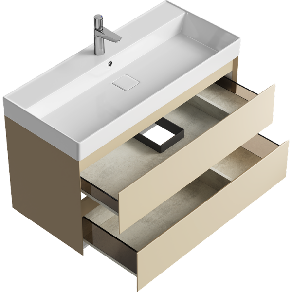 Тумба под раковину Aqwella Geometria 100 GE01102MD морская дюна фото