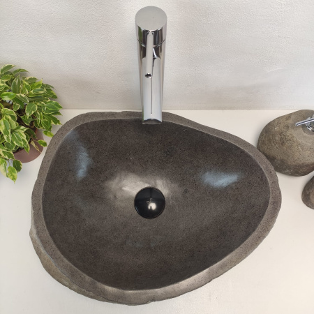 Накладная раковина из речного камня RS0933 (50*35*15) фото