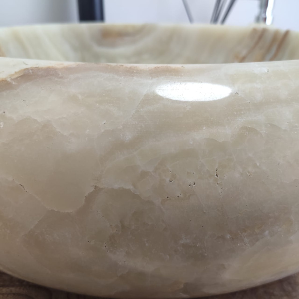 Накладная раковина из оникса Donut Green Medium DO-00172 (45*45*15см) фото