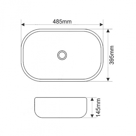 Накладная раковина Jorno Melana MLN-A419-CBK-M 48,5 см фото