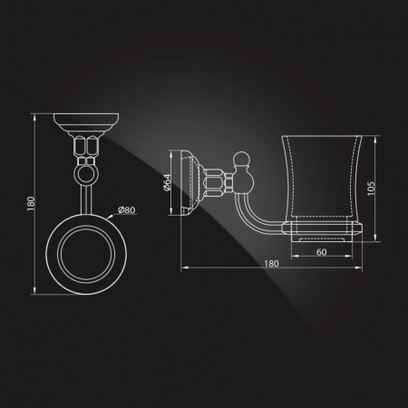 Стакан для зубных щеток Elghansa Praktic Chrome PRK-412 фото