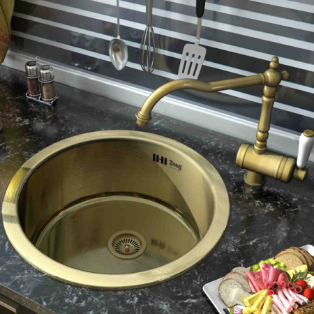 Мойка кухонная Zorg Inox Pvd SZR-500-BRONZE фото