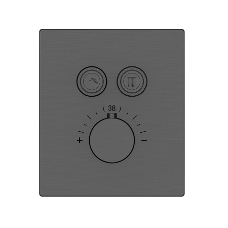 Душевая система скрытого монтажа с термостатом Vincea Inspire VSFW-3I21T1RMB черная матовая фото