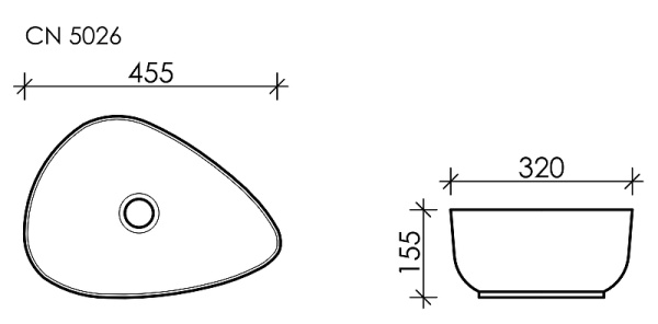 Раковина-чаша Ceramica Nova Element 45 CN5026 Белая фото