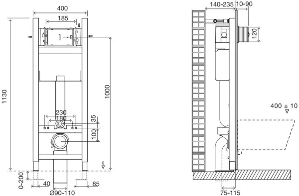 Инсталляция для унитаза  Jacob Delafon E33131RU-NF фото