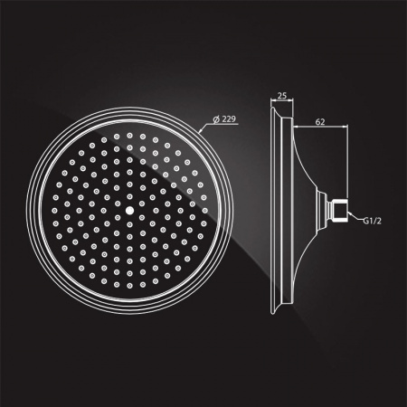 Верхний тропический душ Elghansa Shower Head MS25-8 фото