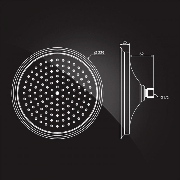 Верхний тропический душ Elghansa Shower Head MS25-8 фото