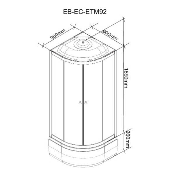 Душевая кабина Parly Effect EFМ921 90x90 фото
