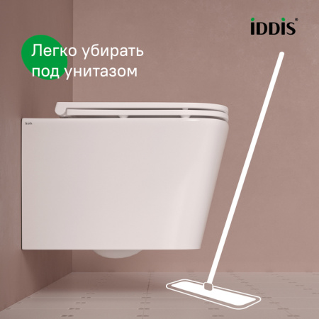 Подвесной унитаз со смывом торнадо Iddis Bild BILRNSEi25 с сиденьем фото