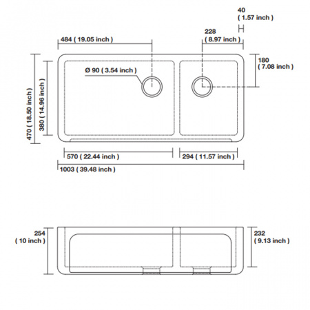Раковина кухонная Kerasan Hannah Oxfordshire 543001 фото