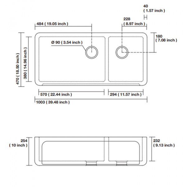 Раковина кухонная Kerasan Hannah Oxfordshire 543001 фото
