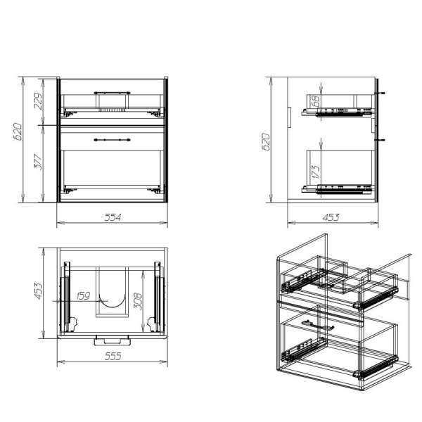 Тумба с раковиной Alvaro Banos Valencia maximo 60 8407.1100 фото