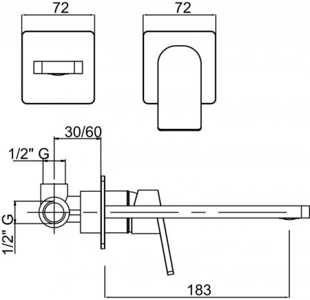 Смеситель для раковины Cezares Trend TREND-BLS1-01-Cr фото