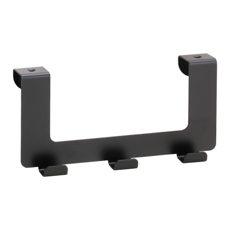 Вешалка на дверь с тремя крючками Bemeta Dark 101106220 черная матовая фото