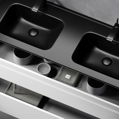 Тумба под раковину Sancos Urban UR120-2W белый глянец фото