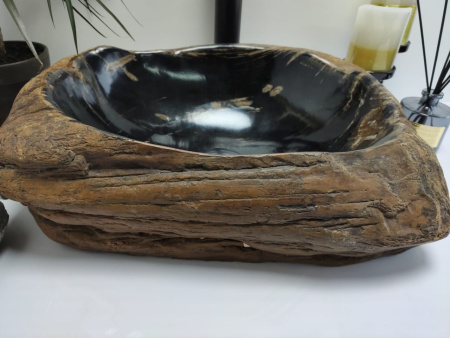 Накладная раковина из окаменелого дерева FSB-0409 фото