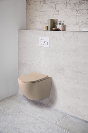 Подвесной унитаз безободковый Vincea Globo VT1-14SMC с сиденьем фото