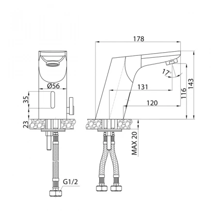 Сенсорный смеситель для раковины Iddis Pulse PULSBS1i86 фото