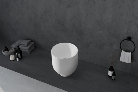 Накладная раковина Abber Stein AS2618 40x40 белая матовая фото