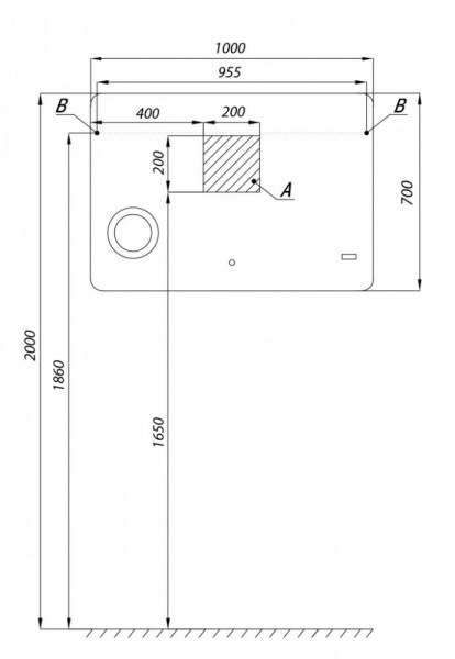 Зеркало Акватон Элио 100 1A194202EO010 фото