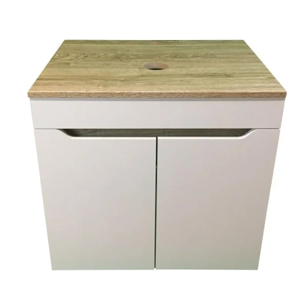 Тумба под раковину Sintesi Style STL.W7024 столешница дуб сонома / белая матовая фото