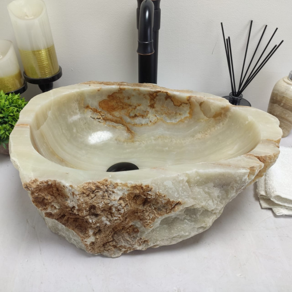 Накладная раковина из оникса Erozy Green EO-00544 (45*31*15см) фото