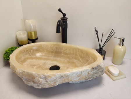 Накладная раковина из оникса Erozy Yellow EO-00622 (54*38*15см) фото