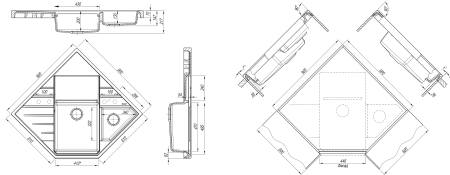 Кухонная мойка БОМБЕИ1/2 Florentina 20.375.J0900 чёрный фото