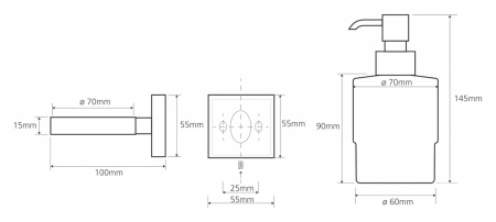 Дозатор для жидкого мыла Bemeta Beta 132109102 фото