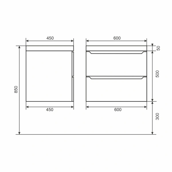 Тумба под раковину Uperwood Tanos 60 291020230 черная матовая фото