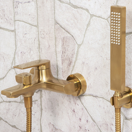 Смеситель для ванны с душем WasserKRAFT Aisch 5501 матовое золото фото
