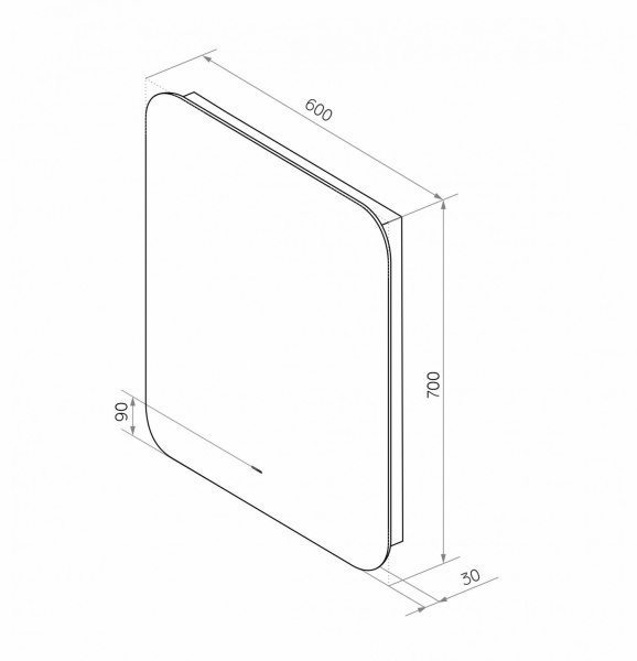Зеркало с подсветкой Art&Max Ravenna AM-Rav-600-700-DS-F 60x70 фото