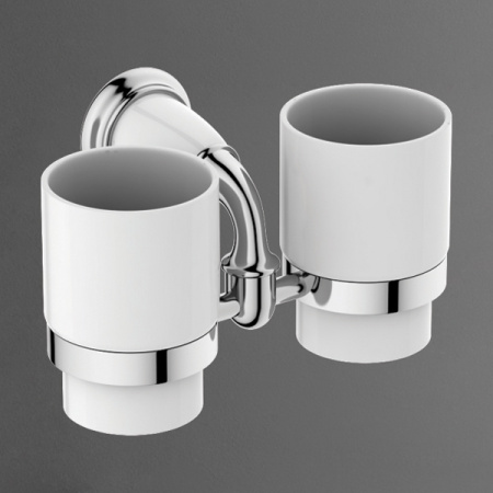 Два стакана для зубных щеток Art&Max Bianchi AM-E-2602-D-Cr хром фото