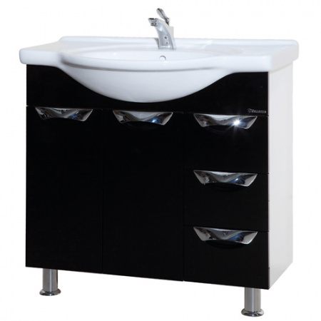 Тумба под раковину Bellezza Белла-85 Люкс черная фото